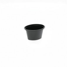 1oz oval black portion cup  (100) BULK CODE# PCUOV1Bnl
