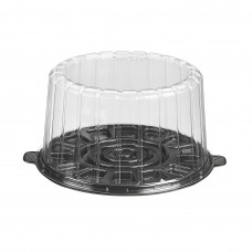7" deep cake combo blk base with 4 3/8 dome lid (100) CODE# CC1007BK-INLINE