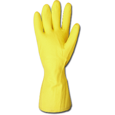 Medium yellow houshold glove(12 pair) CODE# GLOVEHSYLLWM