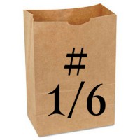 #1/6 Brown Paper Bag (500) CODE# BAGB1/6