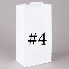 #4 White Paper Bag (4000) CODE# BAGW4