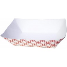 5 lb. food tray red and white CODE# food tray 5lb.R/W