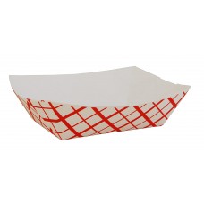 1 lb. Food Tray RED AND WHITE (1000) CODE# FOODTRAY 1LB.R/W
