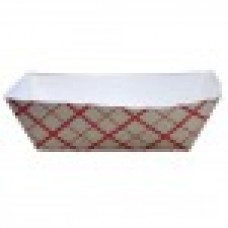2 lb. Food Tray Red and White(1000) CODE# FOODTRAY 2LB.R/W