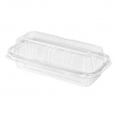 CLEAR HINGED HOAGIE CONT(150) Plastic Container Showcase CODE# TS202