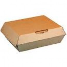 8X6X3 KRAFT PAPER CLAMSHELL(200) CODE# BOXVENTED8