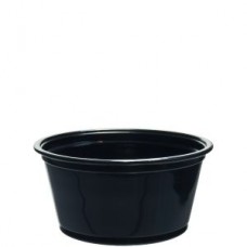 2oz souffle black portion cup (50/50) CODE# PCURO2B