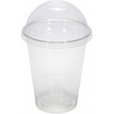 Clear dome llid with hole fits 12S-24 oz cup (1000) CODE# LIDOM-CCVG