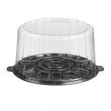 8" deep cake combo blk base with 4 5/8 dome lid (100) CODE# CC1008BK-INLINE