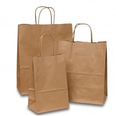 Brown senior paper shopping bag with handle 13x7x17 (250) CODE# BAGPHSENIOR