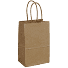 8 X 4 3/4 x 10 1/4 brown tiny paper shopping bag (250) CODE# BAGPHTINYB